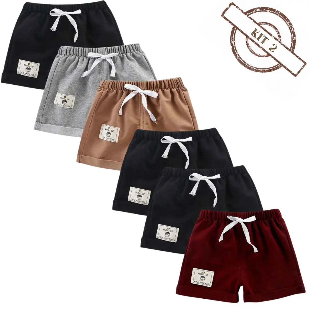 Kit Shorts de Algodão Verão 6 Peças - Cameron