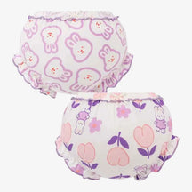 Kit Calcinhas Infantis de Algodão Com Estampa Conforto Diário 2 Peças - Yasmin