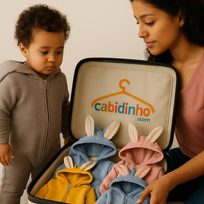 kIT Macacão de Bebê Manga Longa de Algodão Leve 2 e Pague 1 - Lincoln