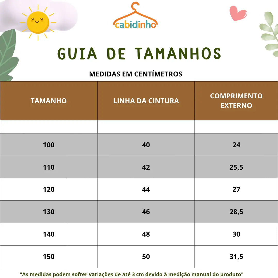 Guia de Tamanhos