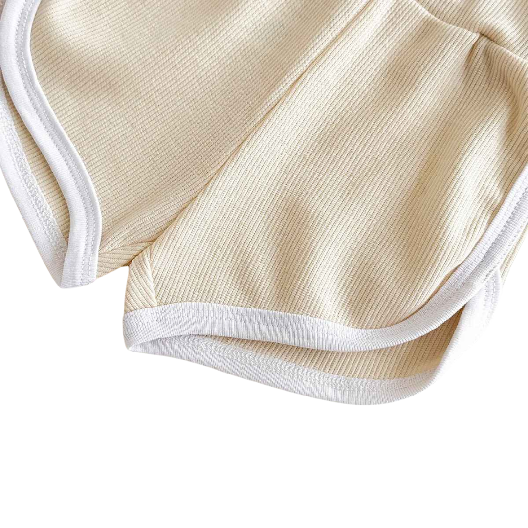 Conjunto Lazer Bebê Bordado Sorvete Camisa + Shorts 2 Peças - Ruthammy