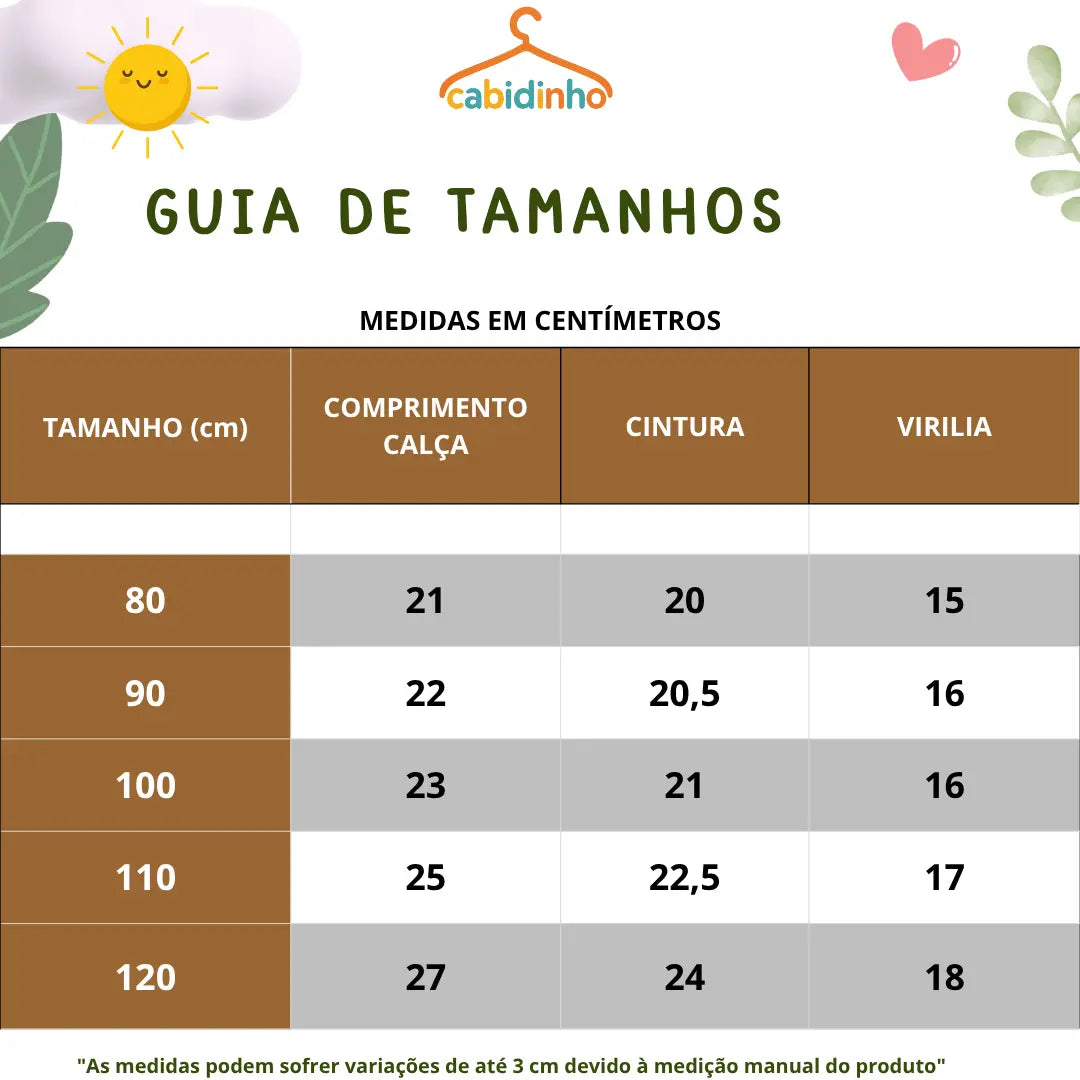 Guia de Tamanhos