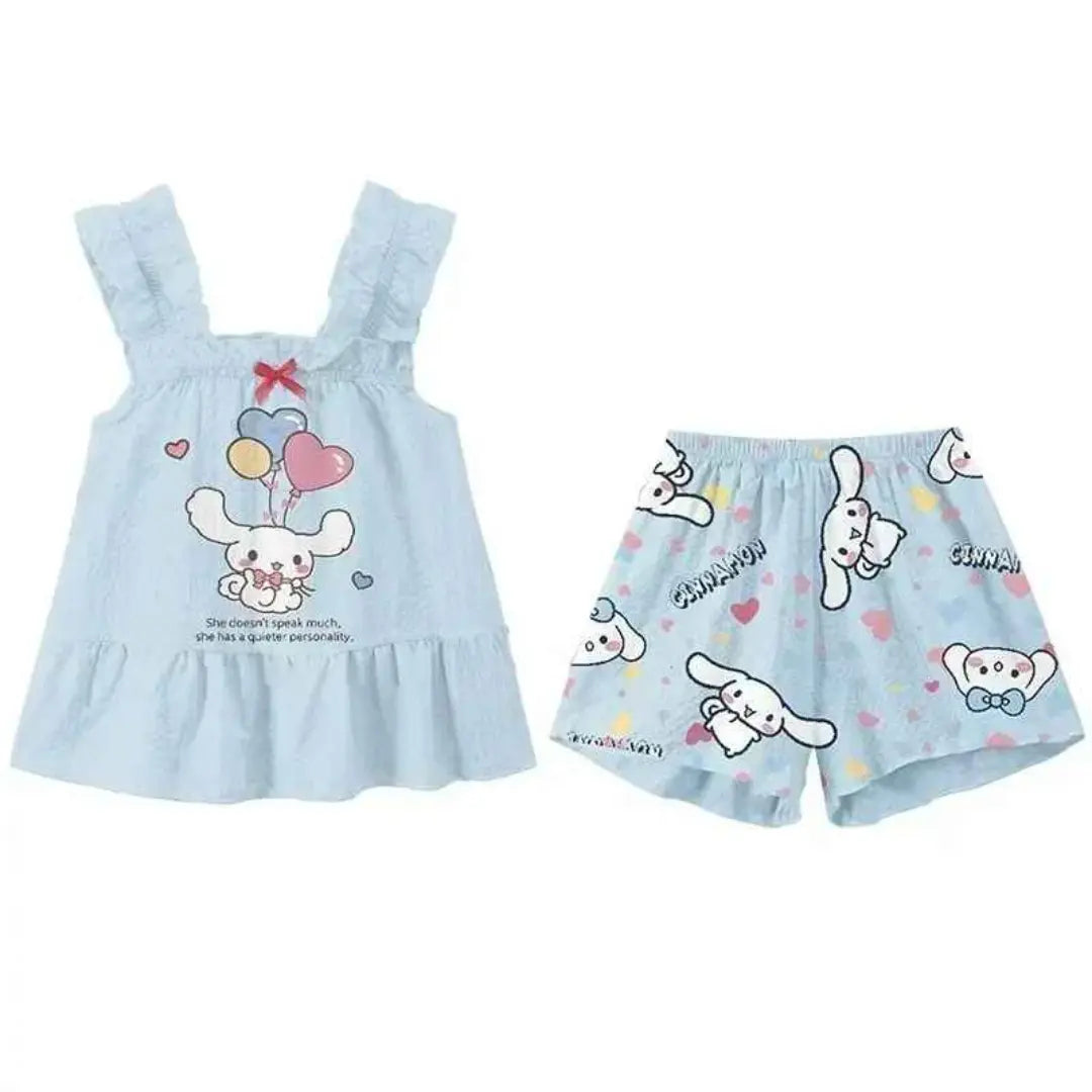 Conjunto de Roupas Confortáveis Camisola + Shorts - 2 Peças - Isolina
