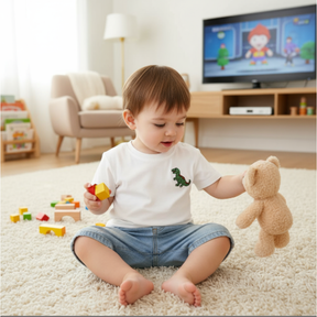 Conjuntos de Verão Camiseta Bordada de Dinossauro  2 peças - Saffari2