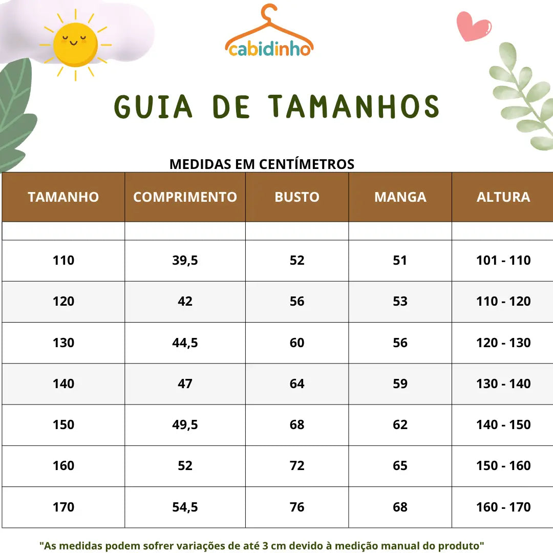 Guia de Tamanhos