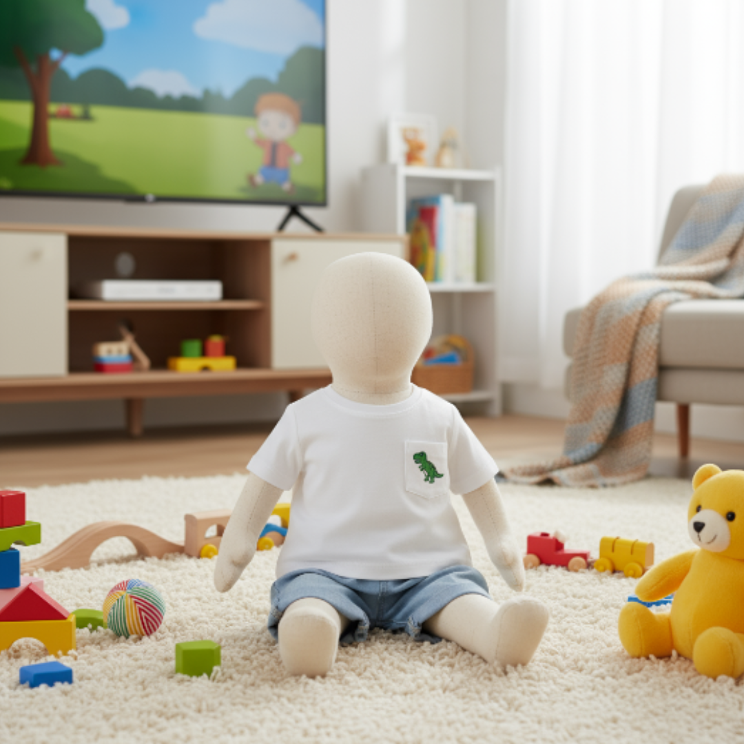 Conjuntos de Verão Camiseta Bordada de Dinossauro  2 peças - Saffari2