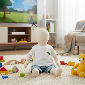 Conjuntos de Verão Camiseta Bordada de Dinossauro  2 peças - Saffari2