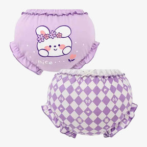 Kit Calcinhas Infantis de Algodão Com Estampa Conforto Diário 2 Peças - Yasmin