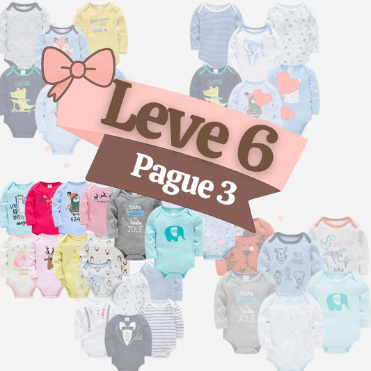 Kit Bodysuit Algodão Manga Longa Compre 6 Pague 3 - Kayky