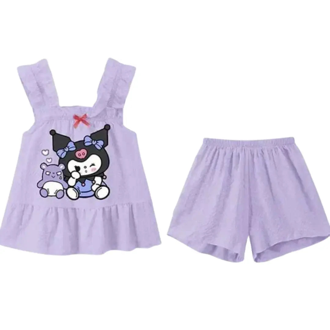 Conjunto de Roupas Confortáveis Camisola + Shorts - 2 Peças - Isolina