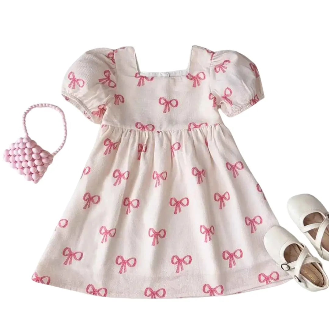 Vestido Infantil Estampa de Laços - Penelope