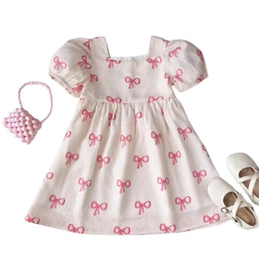 Vestido Infantil Estampa de Laços - Penelope