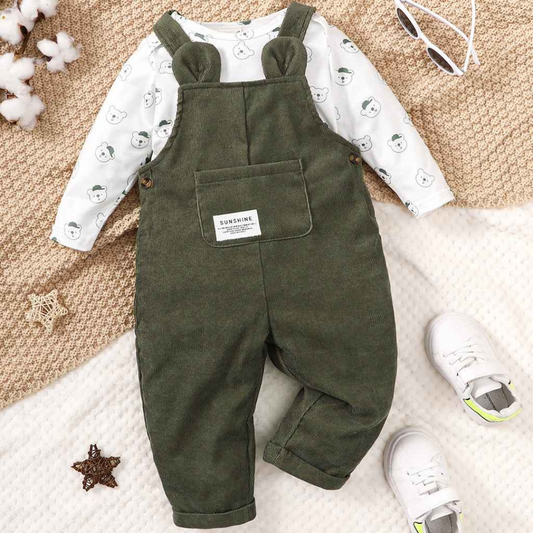Conjunto Macacão e Body Estampado 2 Peças - Delsy