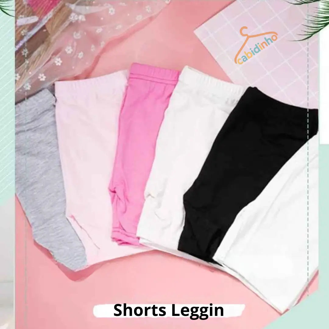 Kit Short Leggins Curta Moda Dança Confortável - 4 Peças - Luci