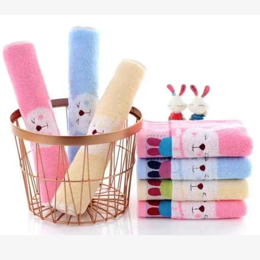 Toalha Infantil Macia e Absorvente Bordado Jacquard Desenhos Animados - José