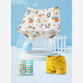 Kit Cuecas Infantil dos Desenhos Animados Bonita Confortável 4 Peças - Caio