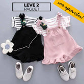 Conjunto Camiseta + Shorts Suspensórios Leve 2 Pague 1 - Faustina