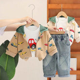 Conjunto Jaqueta + Camiseta + Calças Infantil 3 Peças - Henrik