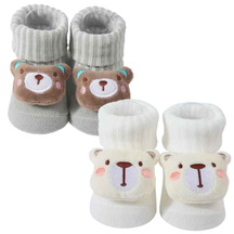 Kit Meias de Algodão dos Desenhos Animados Urso Macio 2 Pares - Larinha