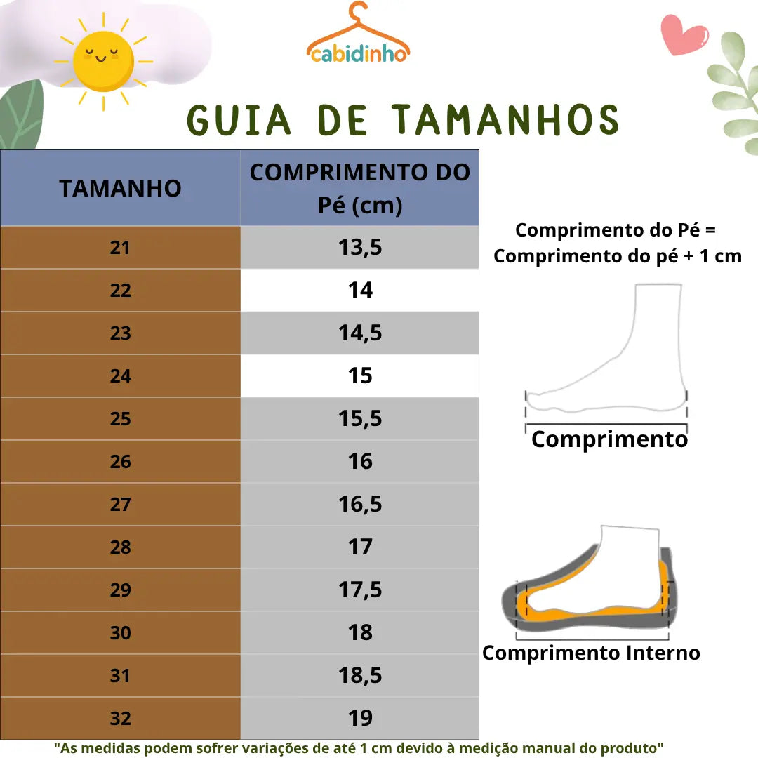 Guia de Tamanhos