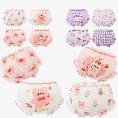 Kit Calcinhas Infantis de Algodão Com Estampa Conforto Diário 2 Peças - Yasmin