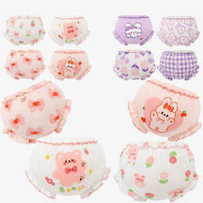 Kit Calcinhas Infantis de Algodão Com Estampa Conforto Diário 2 Peças - Yasmin