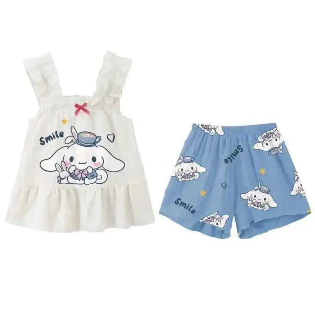 Conjunto de Roupas Confortáveis Camisola + Shorts - 2 Peças - Isolina