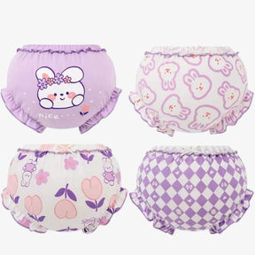 Kit Calcinhas Infantis de Algodão Com Estampa Conforto Diário 2 Peças - Yasmin