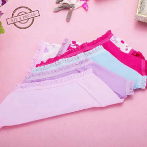 Kit Calcinhas de Algodão Confortáveis e Fofas 4 Peças - Minnie