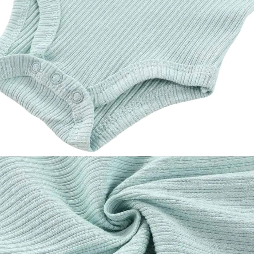 Kit Macacão Bodysuits Manga Curta Bebê de Algodão 5 Peças - Thammy