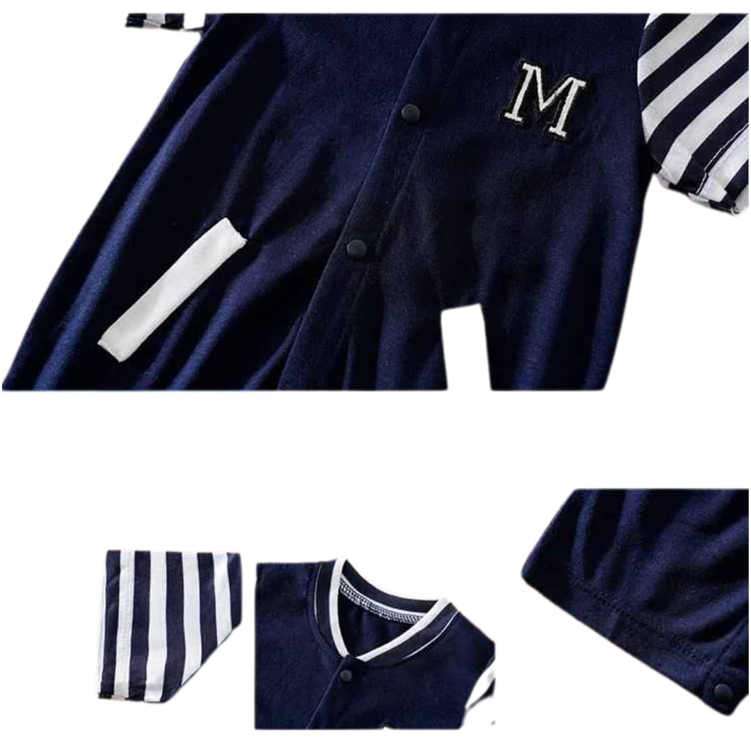 Macacão  Manga Curta Bordado Casual Confortáveis e Macios - Jabelê