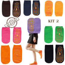 Kit Meias Antiderrapantes Algodão Elasticidade 8 Pares - Sockfoot