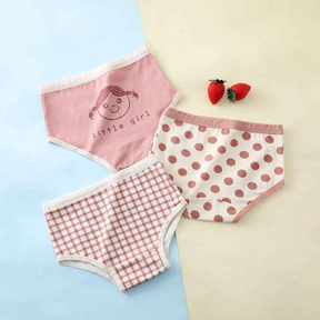 Kit Calcinha Crianças Floral 3 Peças  - Cabintima
