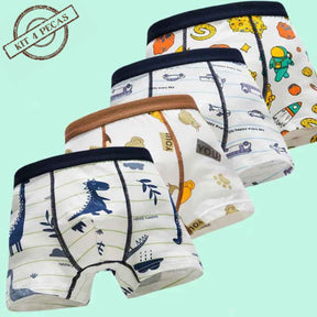 Kit 4 Cuecas Boxer de Algodão Macio e Confortáveis -  Noah