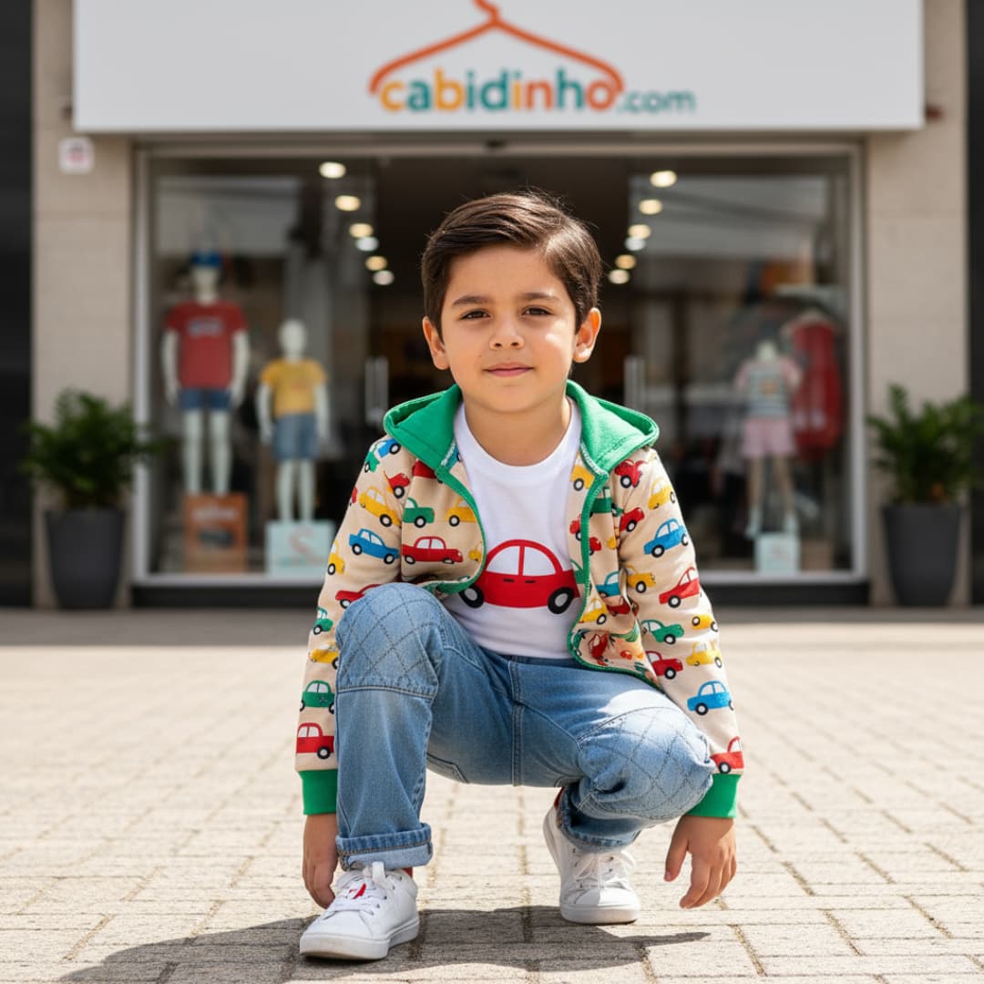 Conjunto Jaqueta + Camiseta + Calças Infantil 3 Peças - Henrik