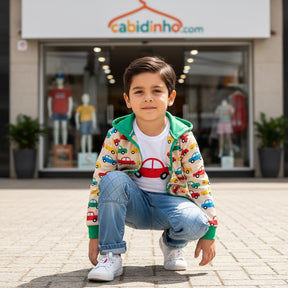 Conjunto Jaqueta + Camiseta + Calças Infantil 3 Peças - Henrik