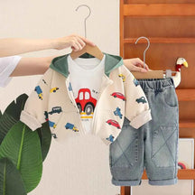 Conjunto Jaqueta + Camiseta + Calças Infantil 3 Peças - Henrik