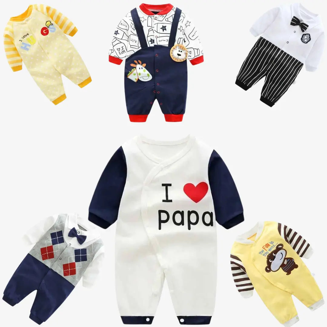 Kit Macacão de Algodão Primavera 3 Peças - Judite