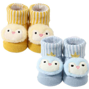 Kit Meias de Algodão dos Desenhos Animados Urso Macio 2 Pares - Larinha