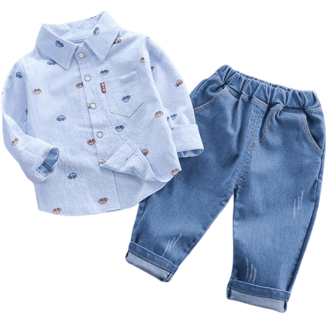 Conjunto Infantil Casual Camisa e Calça 2 Peças - Janire