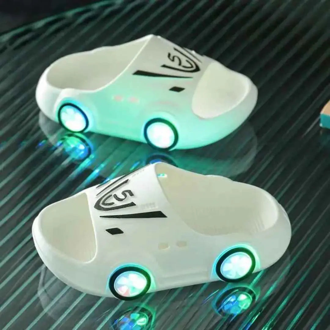 Chinelos Infantis Carro com Luz LED Conforto Diversão - Styleboy