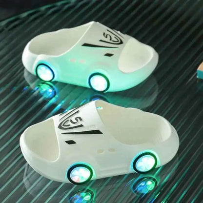 Chinelos Infantis Carro com Luz LED Conforto Diversão - Styleboy