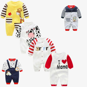 Kit Macacão de Algodão Primavera 3 Peças - Judite