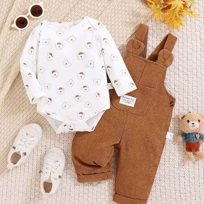 Conjunto Macacão e Body Estampado 2 Peças - Delsy