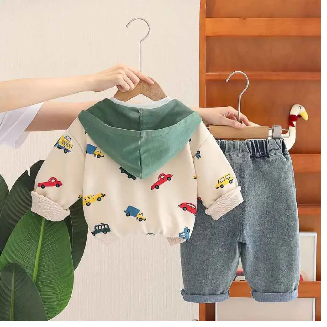 Conjunto Jaqueta + Camiseta + Calças Infantil 3 Peças - Henrik