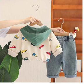 Conjunto Jaqueta + Camiseta + Calças Infantil 3 Peças - Henrik