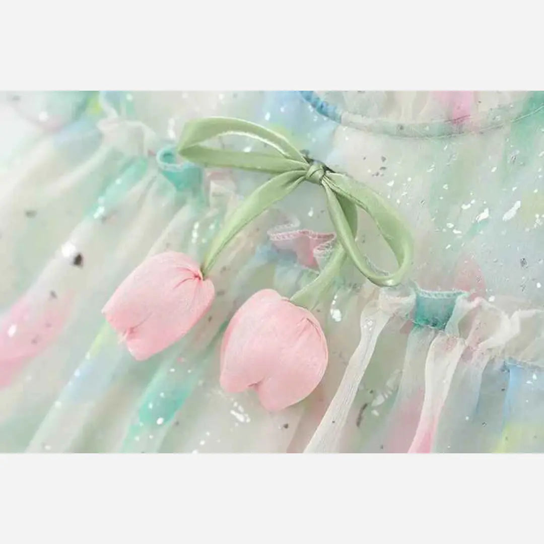 Conjuntos  Vestido Casual Sem Mangas Estampado + Chapéu - Maria Alice