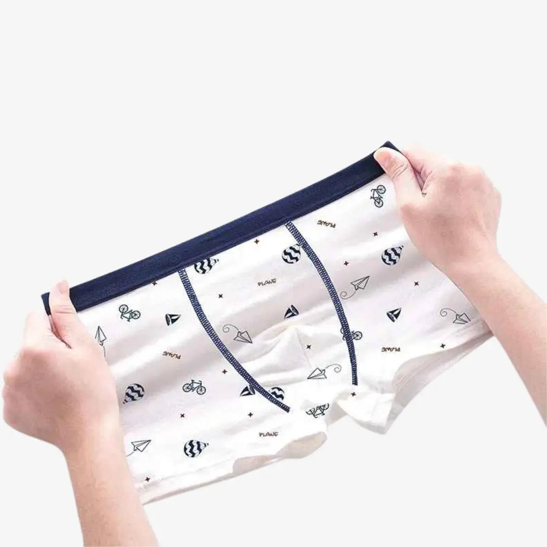 Kit Cuecas Boxer de Algodão Antimicrobianas Sem Costura e Confortáveis 4 Peças - Enzo