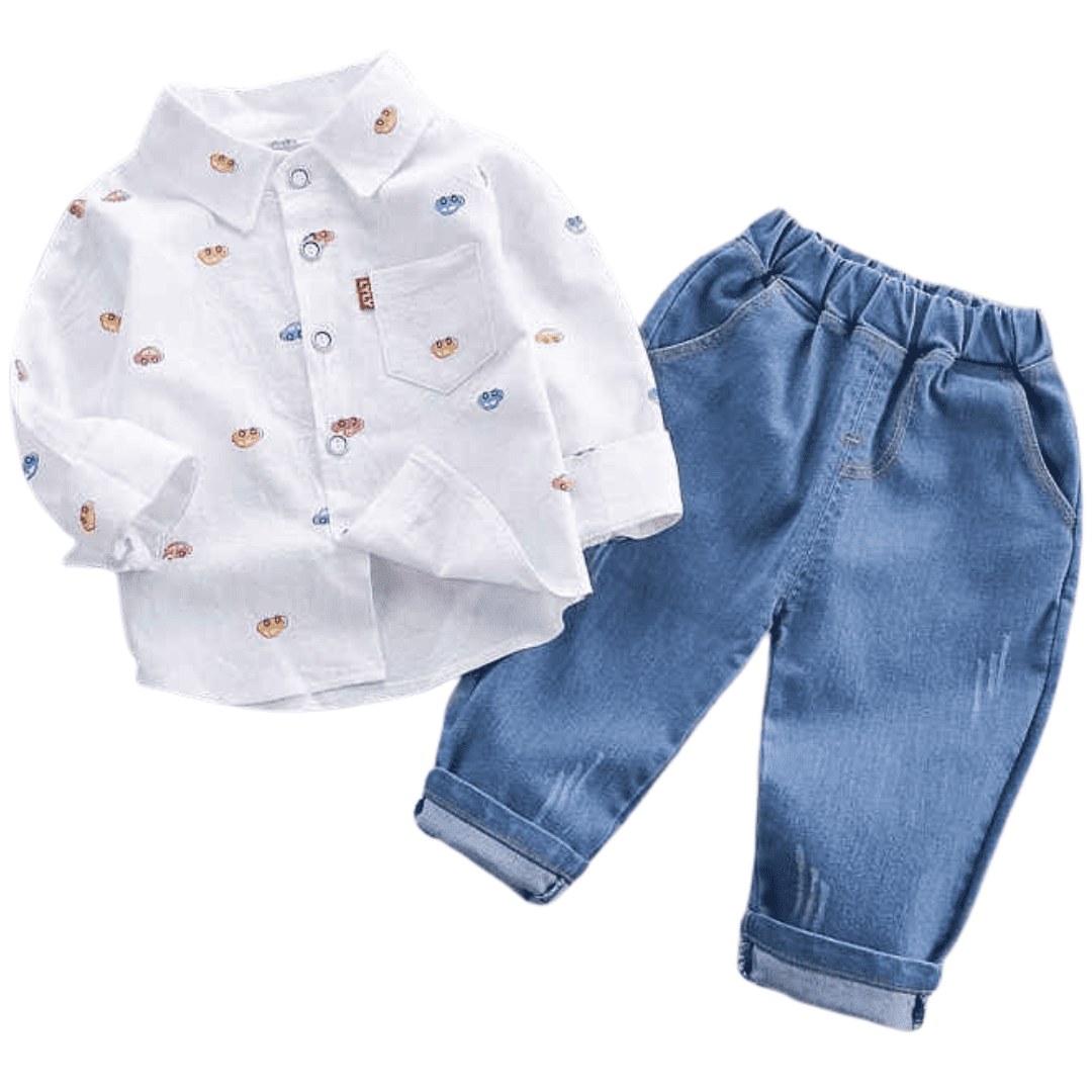 Conjunto Infantil Casual Camisa e Calça 2 Peças - Janire