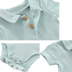 Kit Macacão Bodysuits Manga Curta Bebê de Algodão 5 Peças - Thammy